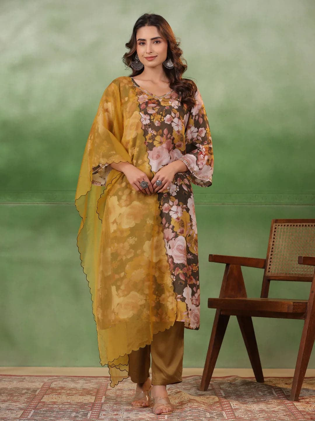 Beautix Fashion Olive Silk Festival Pair